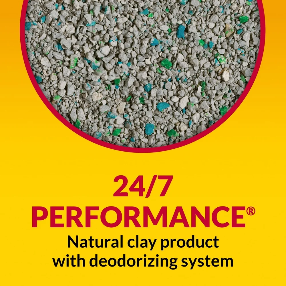 Multi-Cat Non-Clumping Cat Litter 48lb Odor Control Low Dust Clay Litter 24/7 Performance Moisture Absorption Fresh Scent - Image 4
